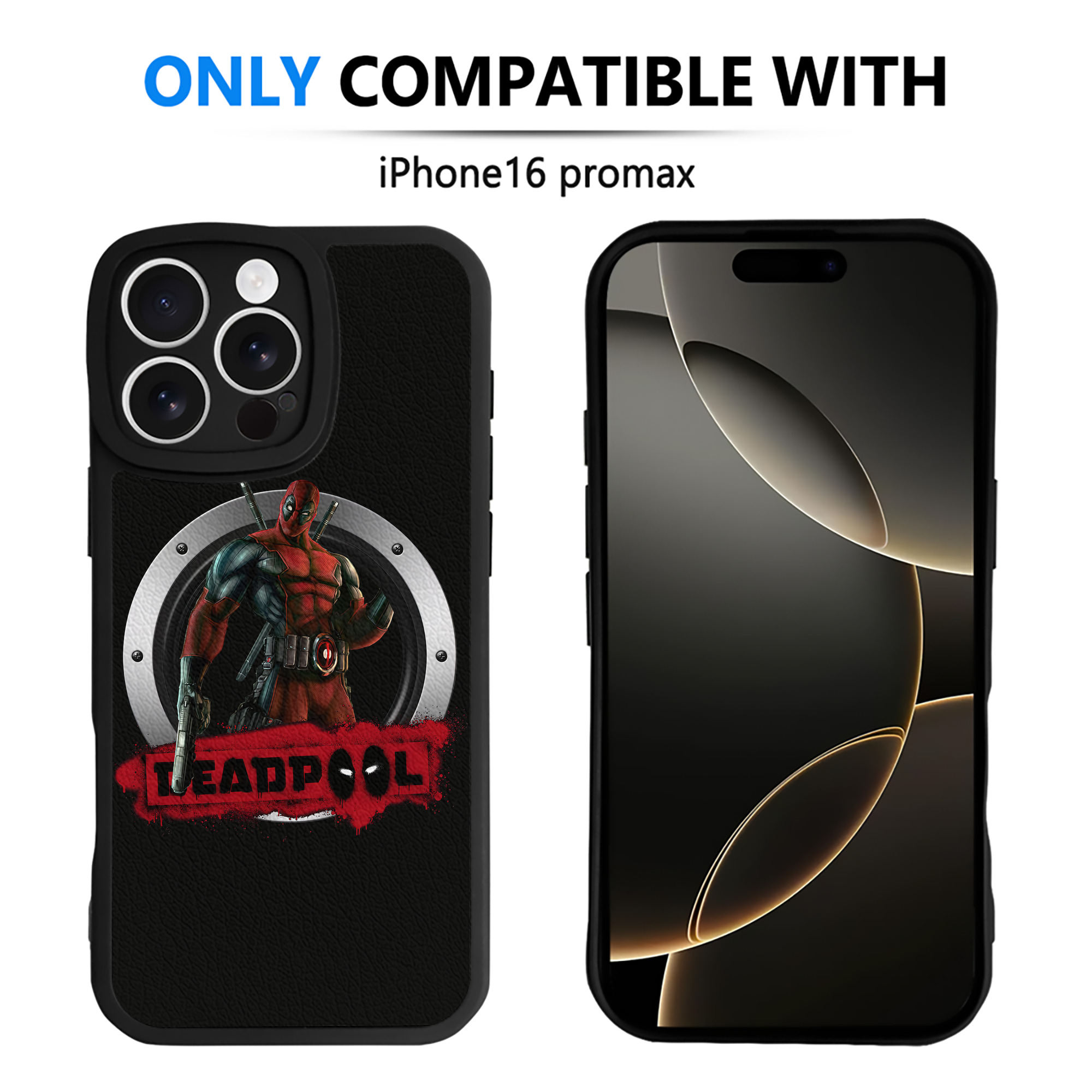 （画像用） Deadpool デッドプール 【iPhone 16シリーズ対応】シリコンスマホケース（レザー調） 材質：シリコン
